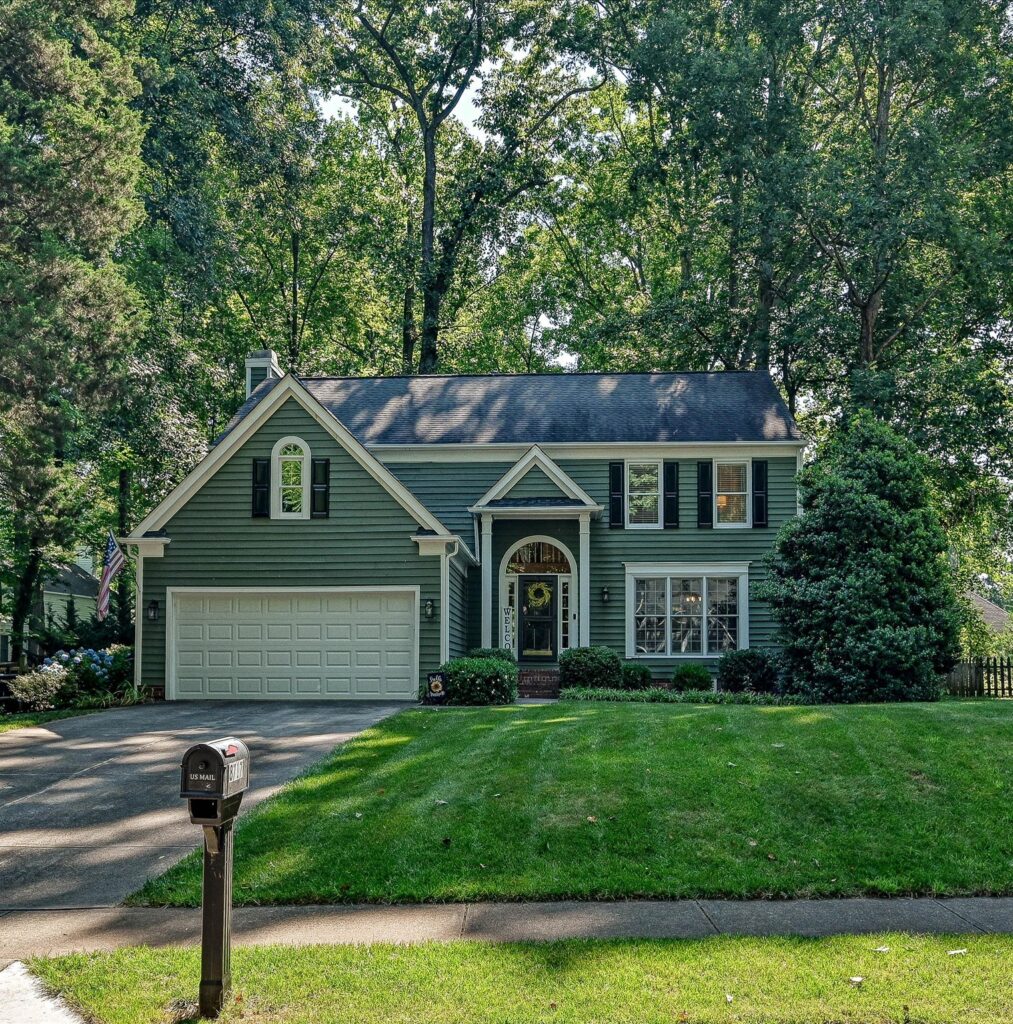Front exterior of a Cedarfield home on Doe Path Lane in Huntersville, NC